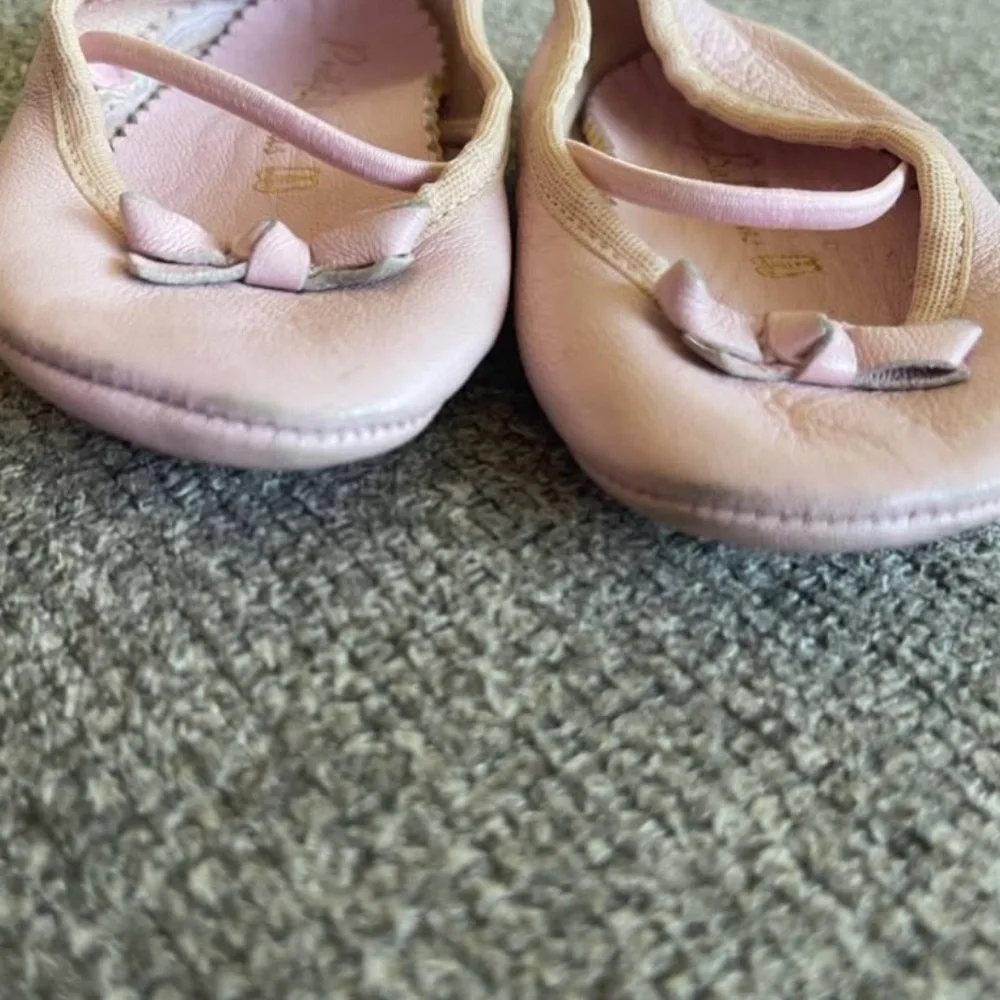 SALE 4/$20 PRETTY BALLERINAS Sz 19 USA 3 PINK SOFT LEATHER BABY GIRL crib SHOES